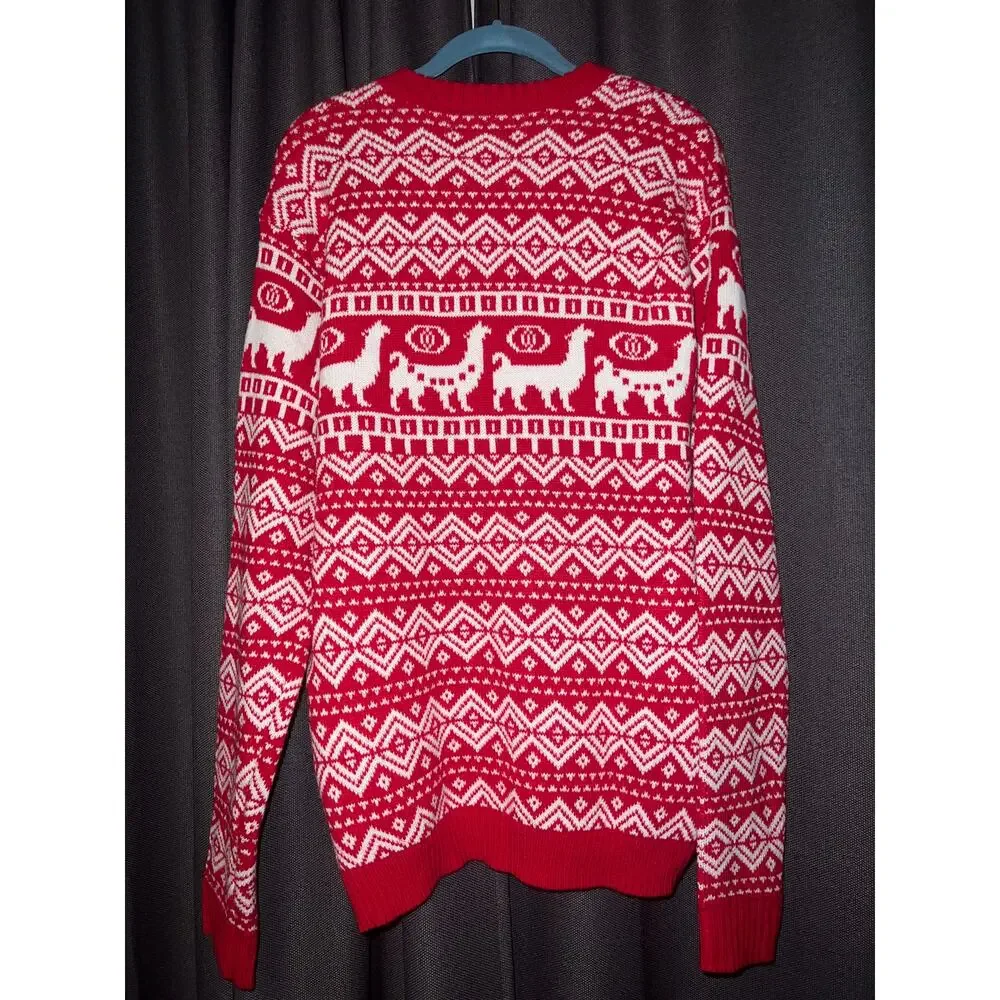 Ugly Christmas Sweater Xmas Size Large Llama - Picture 3 of 3